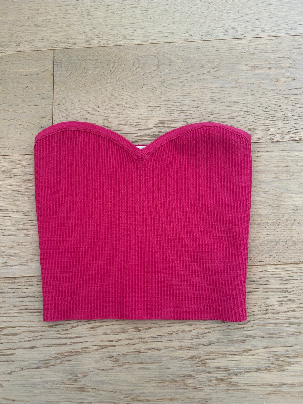 Hot pink Aritzia Babaton Sculpt Knit Sweetheart Tube Top